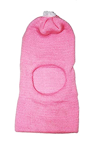 Image of Okara Kids Comfort Colourful Winter Woollen Monkey Cap Pack of 2 (Red,Pink, 1-2 Years)