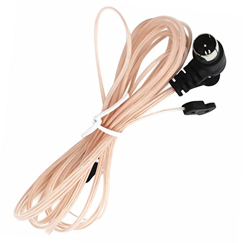 Aboiled Antena de radio FM 75, dipolo interior, antena T, receptor de antena de cobre HD, conector tipo F para emisoras de radio FM