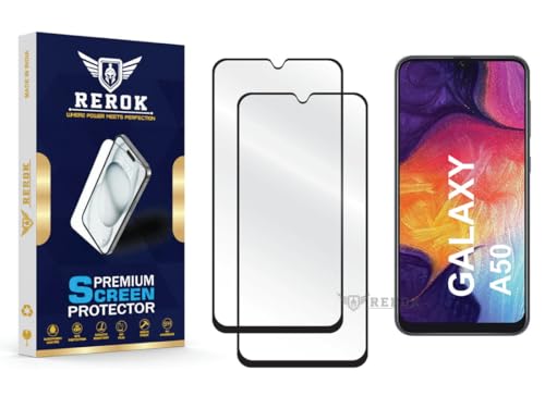 Image of Gorilla Tempered Glass Screen Protector Compatible with Samsung Galaxy A50 [Pack of 2] | Edge-to-Edge, Bubble-Free, Case Friendly, Easy Installation Kit