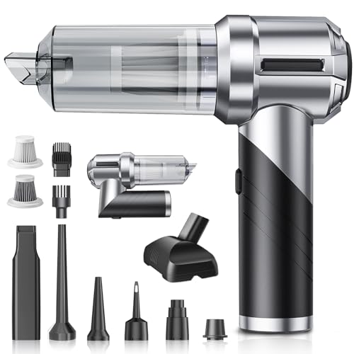 NVKHG Aspirateur à Main, 28000Pa Aspirateur à Main sans Fil, 3 en 1 Mini Aspirateur de Voiture avec Moteur sans balais, Pliable Aspirateur sans Fil Humide et Sec, pour...