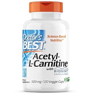 Doctor’s Best Acetyl-L-Carnitine, 500mg, 120 Vegan Capsules, Laboratory Tested, Gluten-Free, Soy-Free, Vegetarian, Non-GMO