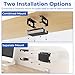 Metal Under Desk Mount Compatible with CalDigit TS4/ TS3 Plus/ TS5 Dock+ Power Bricks Adjustable Under Desk Holder for Thunderbolt 4/3/5 Docking Station Mounting Bracket with Cable Ties and Screws