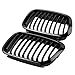 DEKEWEI E46 Grill, Black Kidney Grille Compatible with BMW 1998-2001 E46 4-Door Pre-Facelift 316i 318i 320i 323i 325i 328i 330i Single Slat Gloss Black Grill