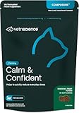 VetriScience Calm & Confident Chews, Composure Calming and Anxiety Supplement for Cats, Reduce Stress and Fear, Ideal for Travel, Vet, Grooming and Routine Changes, Chicken and Trout, 30 Count
