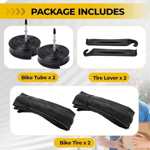 2-PCS 700C Bike Tires 700x28C/28-622, Floding Puncture Proof