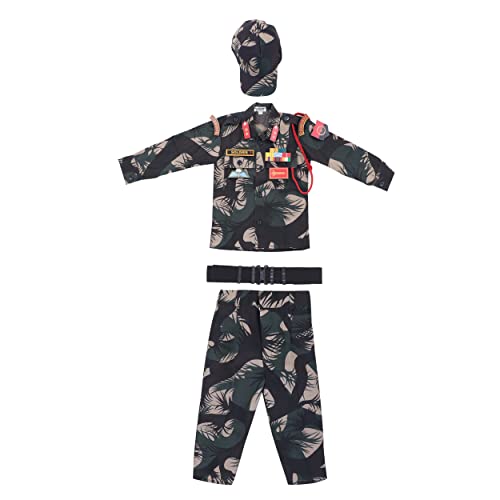 Image of Raj Costume Boys Superhero Costume Set with Mask | Blue Red Full Sleeve T-Shirt & Track Pants | Kids Fancy Dress for Birthday Party, School Function | Stretchable Comfortable | 6-7 Years