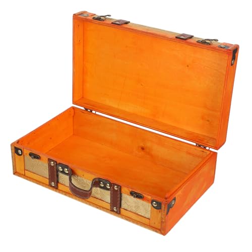 Coffre de rangement en bois vintage UKCOCO pour bijoux et documents style mallette rétro