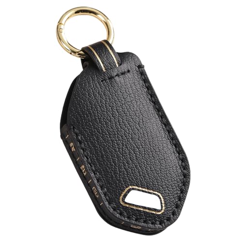 Hontumax Premium Leather 6-Button Key Fob Cover Case for KIA Telluride 2023 2024 2025, for Kia K4 K5 2025, for Sorento EV9 2024 2025, for Kia Carnival 2025 Key Fob Holder (Black) by Hontumax - Used condition - US$18.50