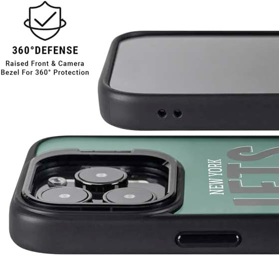 Skinit Kickstand Phone Case Compatible with iPhone 15 Pro Max - Officially Licensed NFL New York Jets Helmet Design