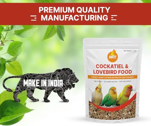 Image of Boltz Bird Food for Cockatiel & Lovebirds Mix Seeds 1.2 Kg * 4, Canary Seed, Sunflower Seed, All Stage Bird Food, Natural and Healthy Premium Seeds, Improve Birds (Mix Seed,4800 Gm)