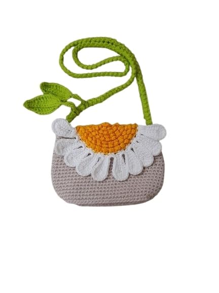 | Handmade Crochet Daisy Purse – Cute Floral Shoulder Bag for Women & Girls, Boho Crochet Flower Bag, Small Crossbody Daisy Handbag with Leaf Strap, Handcrafted Crochet Daisy Bag-image-16