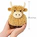 LEISURE ARTS Amigurumi Highland Cow Crochet Kit Tan – Adult Crochet Kit for Amigurumi Animal Project, Highland Cow Plush 8 Inch Finished Figure