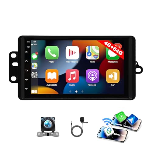 4+64G Car Stereo Radio for 2003 2004 2005 2006 Chevrolet Chevy Silverado Tahoe GMC Sierra Yukon, 7'' Touch Screen Car Radio with Wireless Carplay Android Auto,GPS FM/SWC Bluetooth 1080P Backup Camera