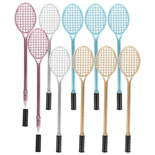 Alipis 10 piezas Bolígrafos de Gel con Tinta Suave Manchas de Bolígrafos con Diseño de Raqueta de Bádminton Papelería para Estudiantes para Escritura Dibujo y Manualidades Escolares