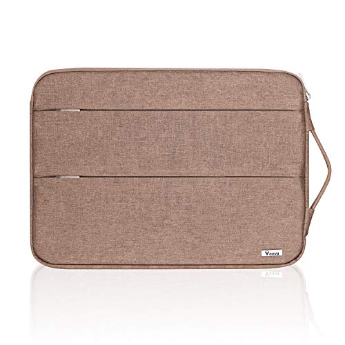 V Voova 14 15 15.6 Inch Laptop Sleeve Case,Slim Computer Cover Bag with Handle Compatible with MacBook Pro 16,Surface Book 3 15,Chromebook 14,Acer Aspire 5,HP Pavilion,Lenovo Yoga,Khaki - Thumbnail 2