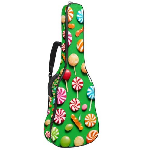 Sac pour guitare universel imperméable 41 pouces à motif bonbon vert