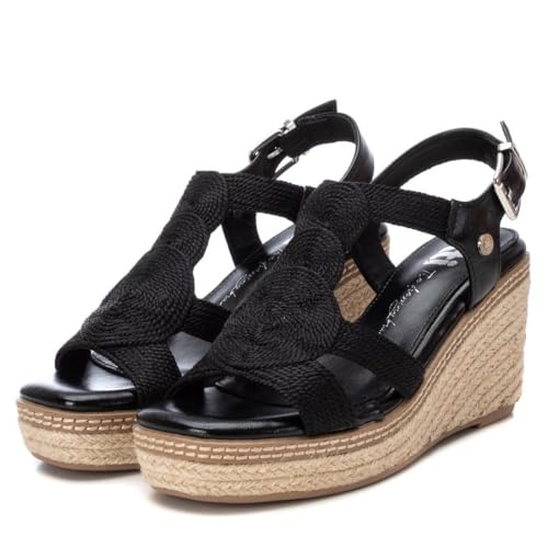 XTI Sandalias 142320 Negro-Altura cuña 10cm- - imagen 5