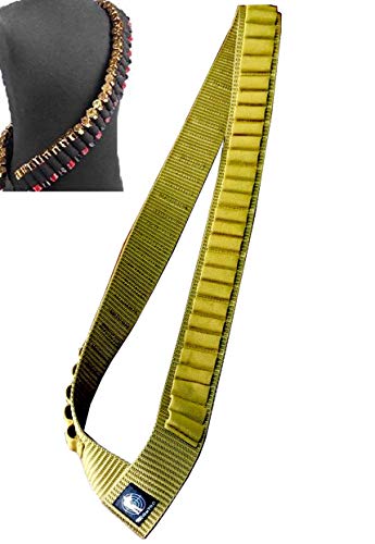 Tactical Pro Sports Shotgun Shell Bandolier/56 Rounds/Army Tan color