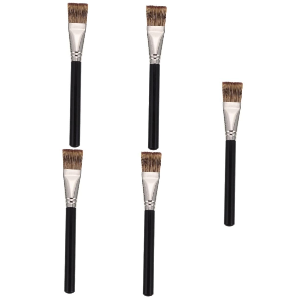 MAGICLULU 5 Pz Pennello Da Trucco Pennello Per Fondotinta Per Trucco in Polvere Pennello Per Il Viso Senza Cuciture Pennelli Cosmetici Mancare Manico in Legno Testa Piatta Fondazione
