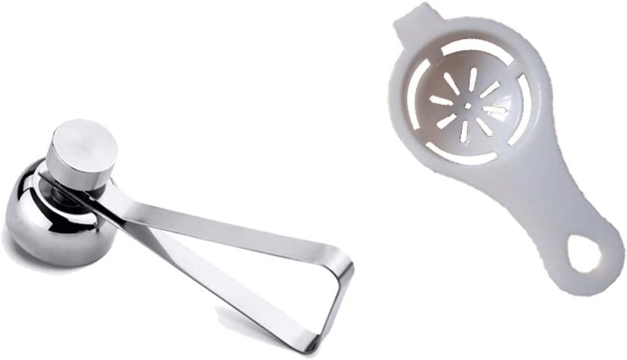 Egg Beater Creative Home Stainless Steel Egg Opener Steamed Egg Rack Egg Beater Filter Baking Tools Silicone Egg Cup Kitchen Acccessories