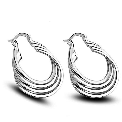 Nouveau Mode Géométrique 4 Bobine Boucles D'oreilles Argent 925 Bijoux Pour Femmes Fête De Mariage Fine Jewelry Chaud Cover
