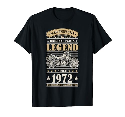 Legend Since 1972 Birthday Vintage Bike Bikers Born in 1972 T�V���c
