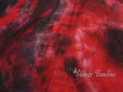 Winged Sirenny Sheer Tie-Dye Belly Dance Real Silk Veil, Flowy Oriental Bellydance Silk Scarf,Hand Rolled Edges4
