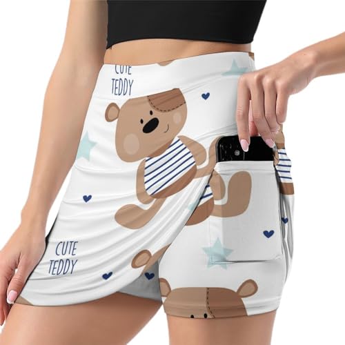 Jupe de tennis avec poche intégrée et jupe short de golf extensible