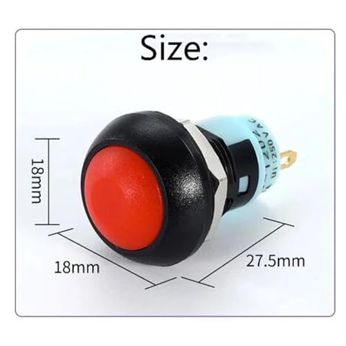 Interruptor pulsador pequeño con autobloqueo de 12mm ON OFF para controlar circuitos de 250V 3