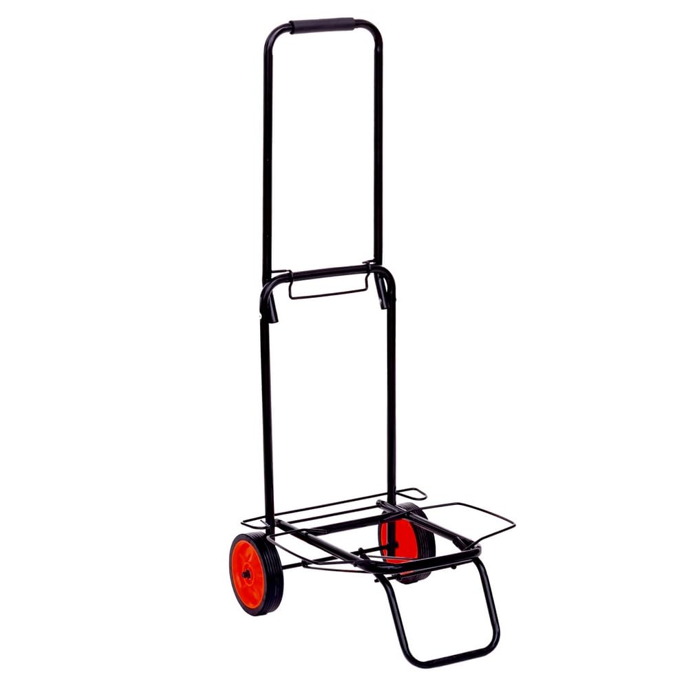 LOLAhome Carro Playa portasillas y portatodo Plegable de Acero Negro de 34x45x100 cm