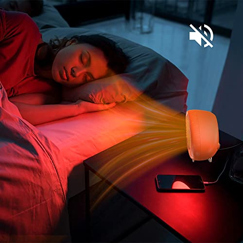 Portable Electric Space Heater,600W Mini Desk Heater With Multi-Protection Personal Desktop Heater For Room Table Office Home Indoor Use (Orange) #TOP4