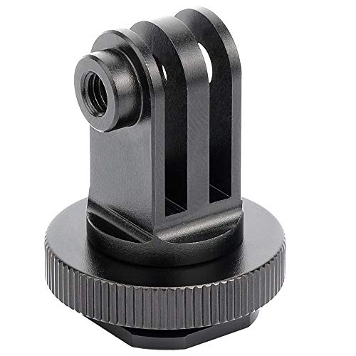Tytyp Compatible Gopro Hotshoe Mount for Full Aluminum Tripod Screw to DSLR Camera