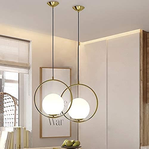 Virya Glass Shade for Modern Pendant Light Wall Lamp Globe Shape Globe Light Lamp Cover(White) 3
