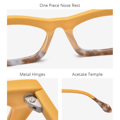 Image of HEPIDEM Multicolor Acetate Glasses Frame Women Cat Eye Eyeglasses Men Optical Spectacles 9291