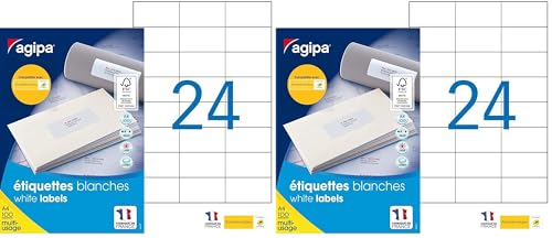 Étiquettes adhésives certifiées FSC Apli Agipa 70x37 mm pour impression d'adresses