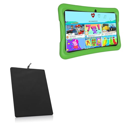 BoxWave Case Compatible with VNEIMQN Kids Table E11 (10.1 in) - Velvet Pouch, Soft Velour Fabric Bag Sleeve with Drawstring - Jet Black