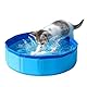 Katzenpool Klein, 30×10cm Katzen Planschbecken, Blau Hundepool für Kleine Hunde, Faltbarer Haustierpool für Katze Hund, Wasserspielzeug Katzen Pool Klein, Mini Planschbecken für Baden Spielen