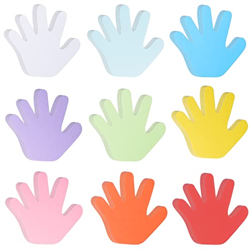 72 Pieces Hand Cutouts Paper Hand Shape Cut-Outs Assorted Color Handprint Shape Cutouts Blank Creative Paper Cutouts for Kids DIY Craft Art Project Home School Classroom Decorations