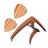 KIXZSAZ Guitare électrique, acoustique, bois, accordeur de guitare d'occasion, magnifique, poli, vintage, durable, accessoire, métal, basse, ukulélé, pièces et accessoires, médiators en bois, fins,