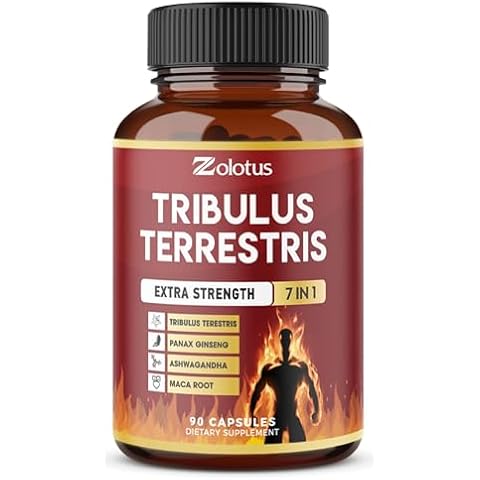 Tribulus Terrestris Capsules, High Potency with Ashwagndha, Panax Ginseng, Saw Palmetto, Maca, Shilajit. Boost Energy, Mood, Stamina, for Men & Women, 3 Months Supply. Cover