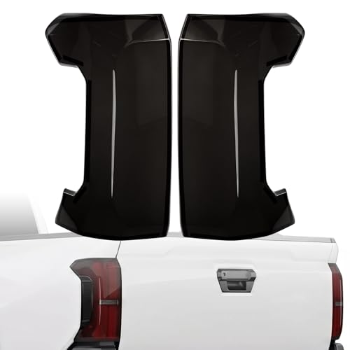 Taillight Protector Covers Compatible with Toyota Tacoma 2024-2025, Gen 4 ABS Smoked Black Tail Light Protective Bezels, Custom-Fit Rear Taillight Shell Accessories (2PCS)