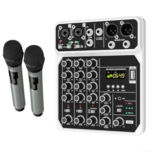 Mezclador de audio portátil para tus actuaciones en escenario con reproductor integrado