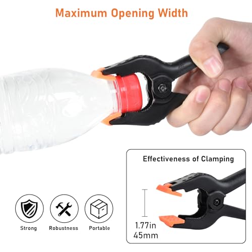 4.5inch Nylon Spring Clamps, UTEBIT 8 Pack 11.5cm Heavy Duty Spring Clips Plastic Clamps Quick Grip with Moveable Jaws for Photo Studio Backdrop Background Stand Woodwork Artwork 3 4.5inch Nylon Spring Clamps, UTEBIT 8 Pack 11.5cm Heavy Duty Spring Clips Plastic Clamps Quick Grip with Moveable Jaws for Photo Studio Backdrop Background Stand Woodwork Artwork - Image 3