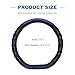 VCYOPN Car Steering Wheel Cover, Breathable Leather Steering Wheel Protector with 3D Honeycomb Design, Universal D-Shaped Cover Fits 14.5-15 Inch Steering Wheels, Car Accessories (Blue)
