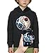 PIXEL EVOLUTION Sweat à Capuche 3D DROIDES en Réalité Augmentée Enfant - Taille 8 Ans - Noir