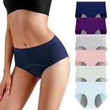 Sous-vêtement étanche pour femme : restez sans fuite et confiant toute la journée, ils sont absorbants, sèchent rapidement et sont incroyables tout au long de la journée.Culotte étanche pour plus de 60 % d'incontinence, conçue pour un maximum de protection et de confort