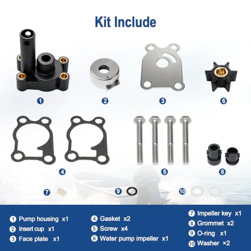 Image of MARKGOO Water Pump Repair Kit 396644 for Johnson Evinrude 4-8 HP Outboard