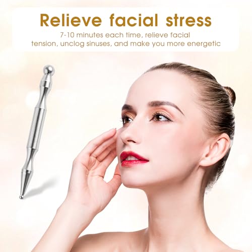 YBEATY Acupuncture Pen Dual Head Manual Massage Tools Stainless Steel Deep Tissue Therapy Massage Tool Trigger Point Bar Merdian for Full Body Relaxing - Image 4