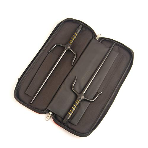 Superdo Octagon Metal Martial Arts Sai Multi Size(Black, 15"&Case) - Thumbnail 3