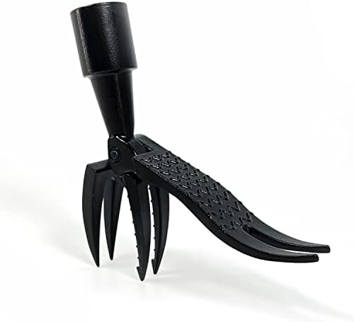 OOir onOO High Hardness Weed Pulling Tool,Manual Stand Up Weed Puller Tool Head Replacement,4-Claw Steel Head Design